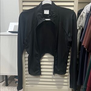 Gymshark Black Power Midi Zip Up Jacket